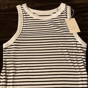 Black and White Striped Tank Top
